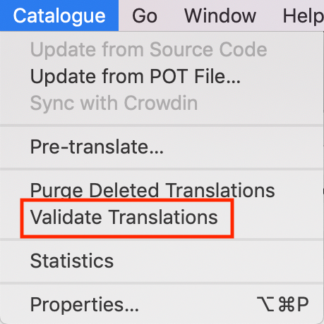 Validar traducción